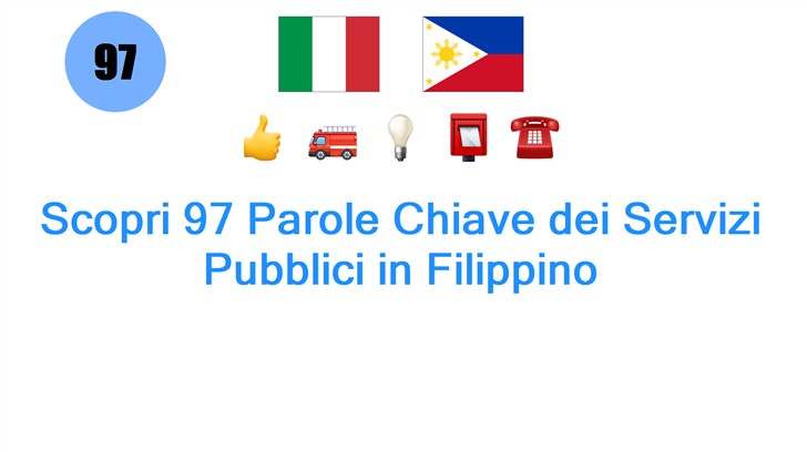 Scopri 97 Parole Chiave dei Servizi Pubblici in Filippino